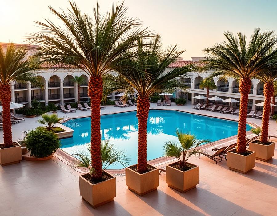 Pools & Outdoor artificial greenery projects
