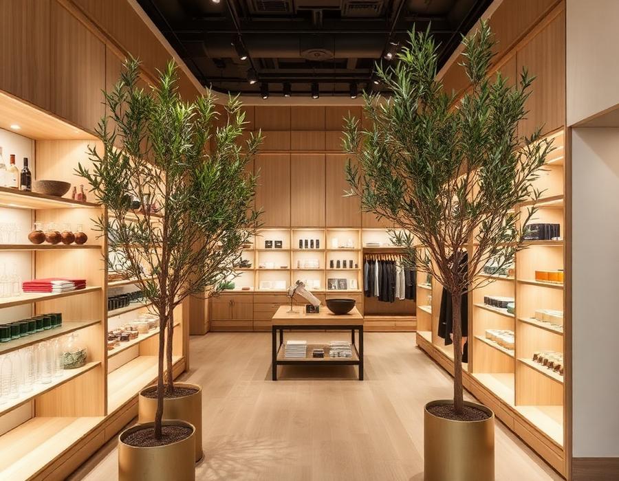 Retail artificial greenery projects